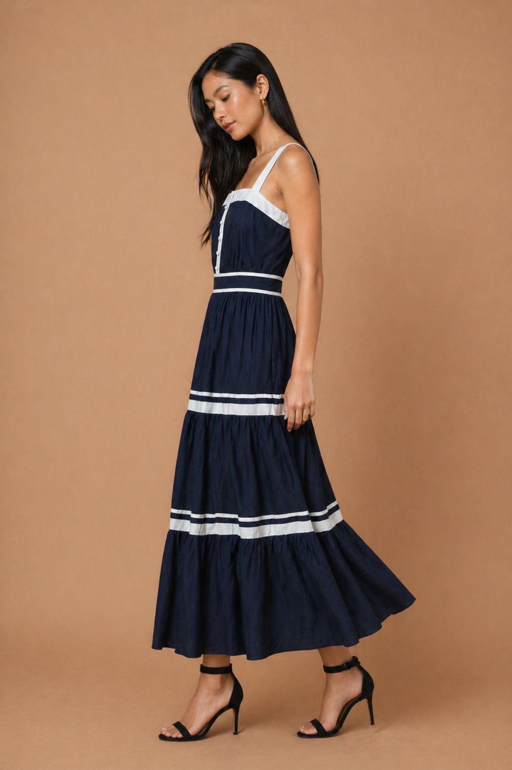 Giselle Solid Midi Dress