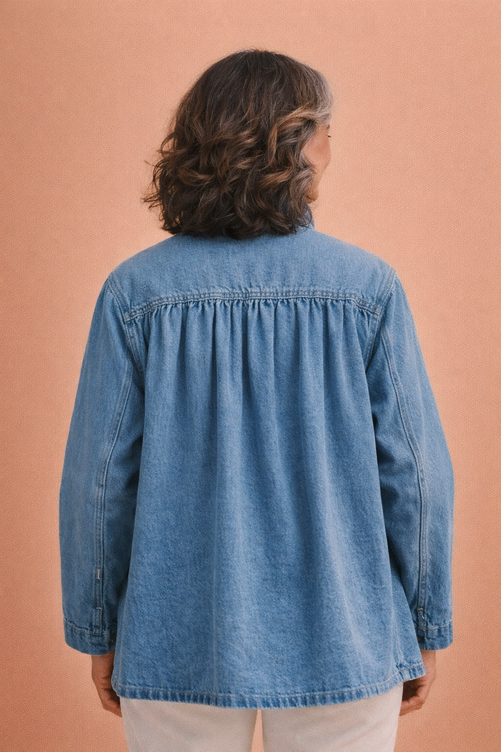 Sam Stand Collar Relaxed Denim Jacket
