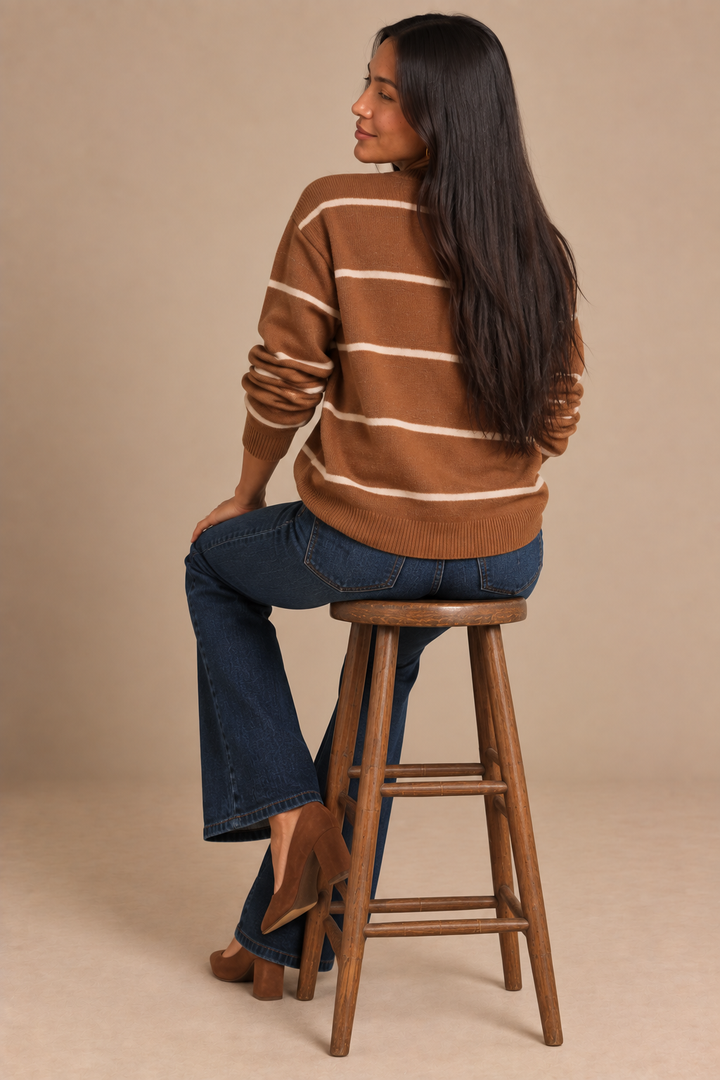 Lilah Striped Crewneck Sweater