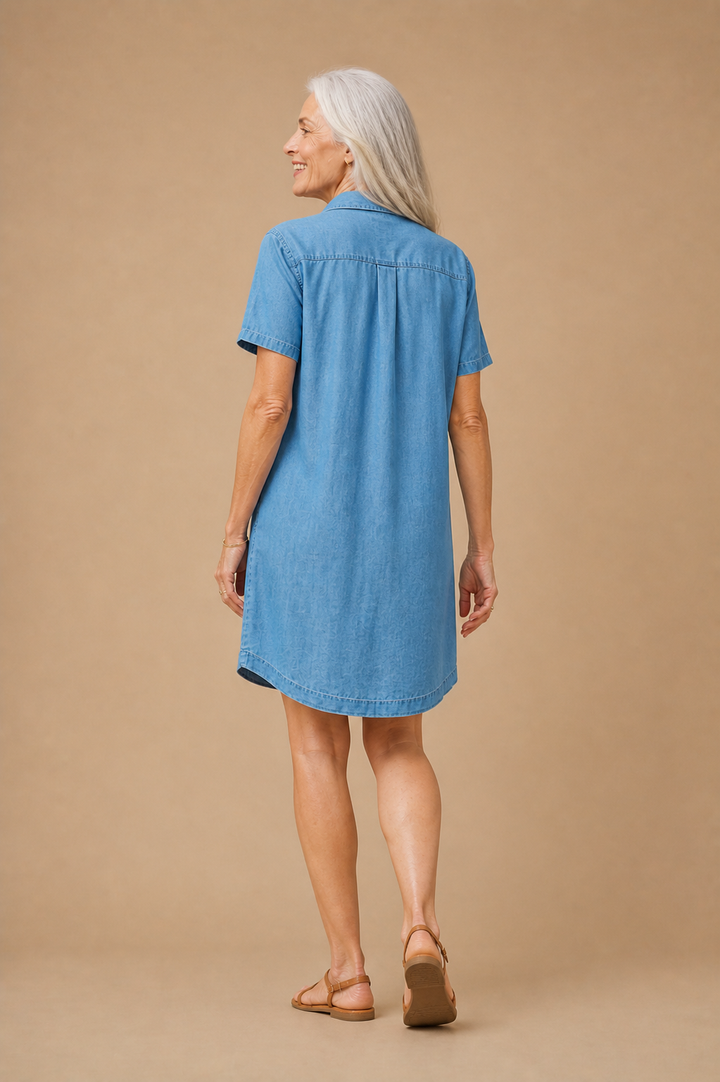 Bailee Button Down Tencel Shirt Dress