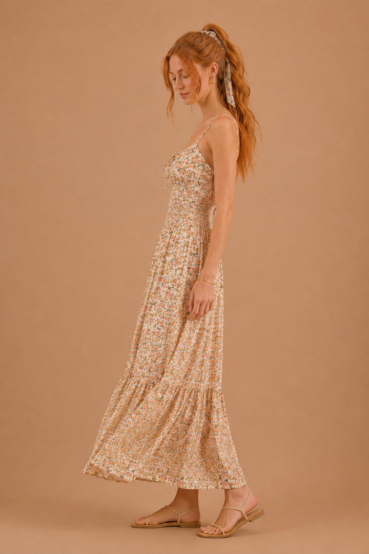 Natalie Floral Sleeveless Maxi Dress