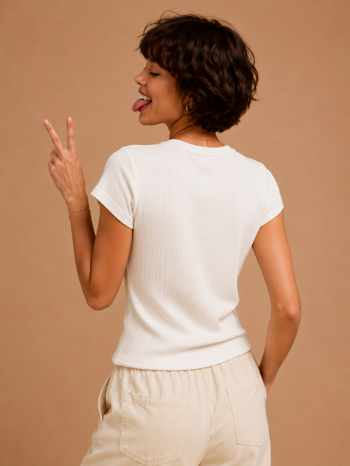 Delilah "Vacay" Ribbed Knit Top