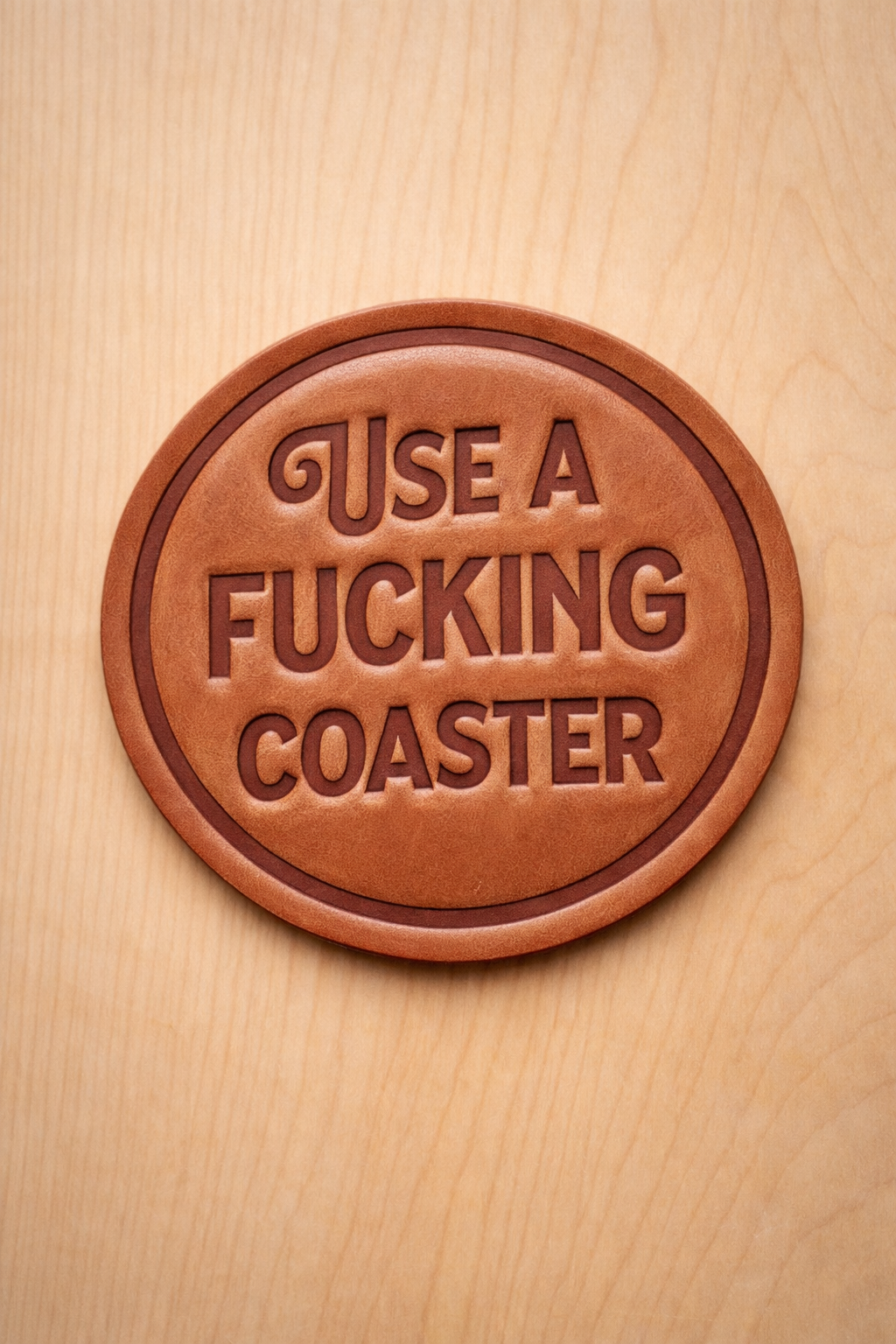 Hand Pressed Leather Coasters