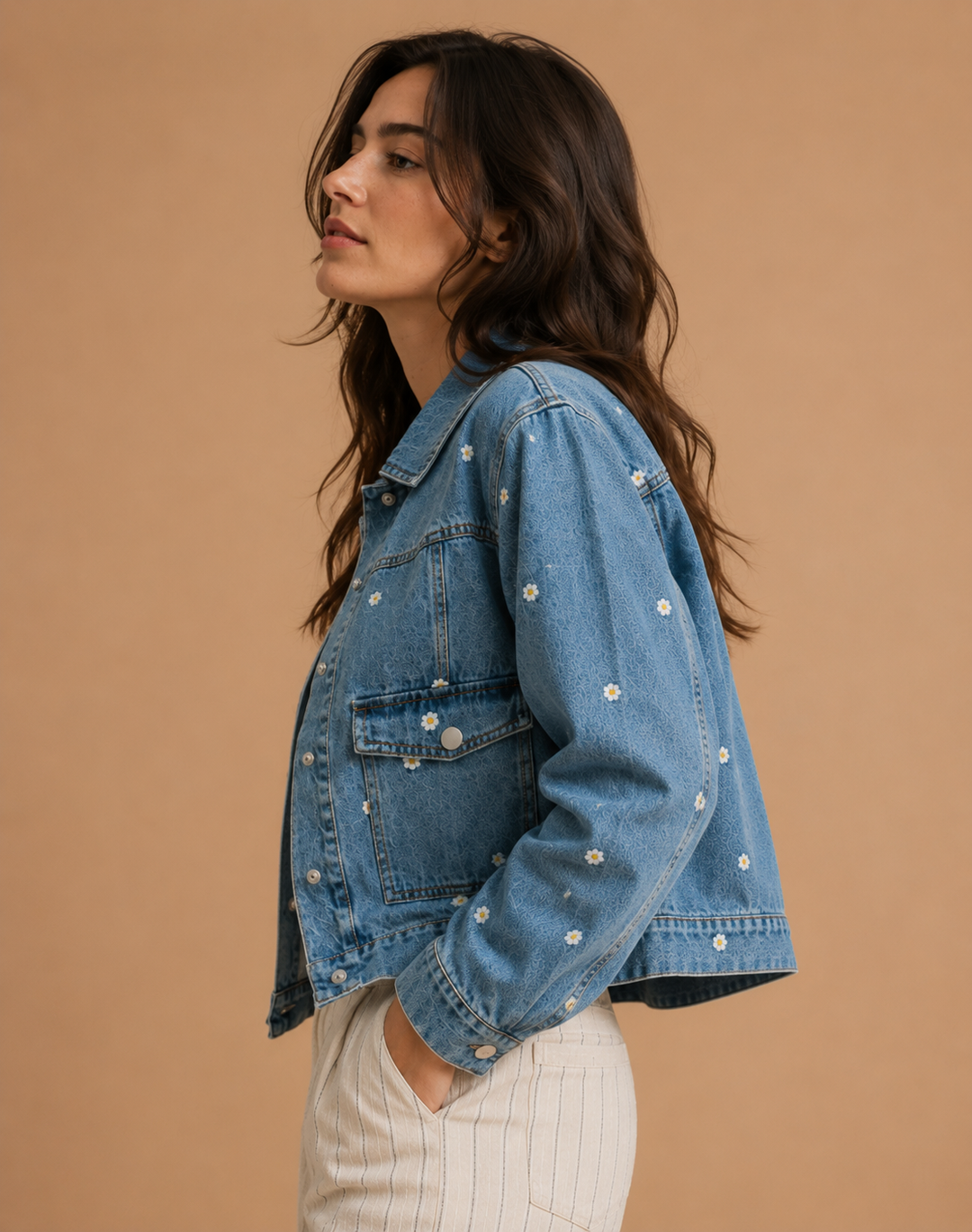 Vivienne Daisy Embroidered Denim Jacket