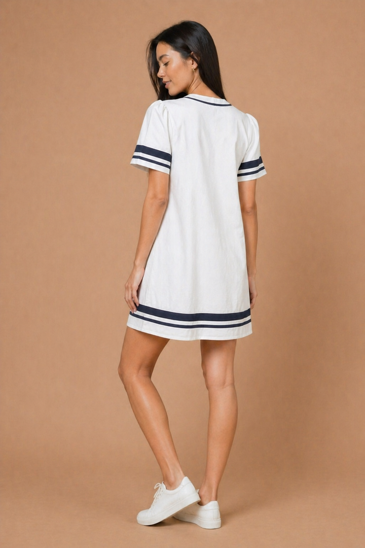 Delylah Solid Mini Dress