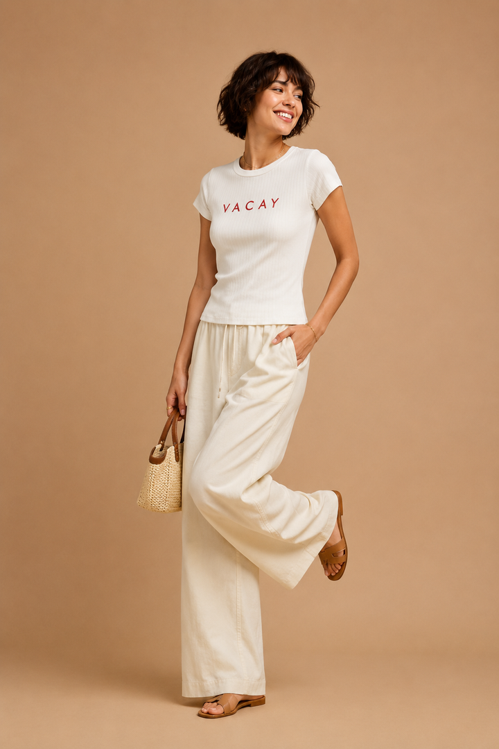 Delilah "Vacay" Ribbed Knit Top
