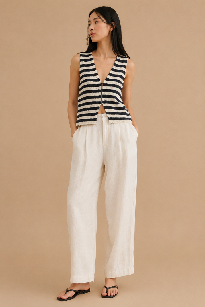 Evangeline Striped Vest