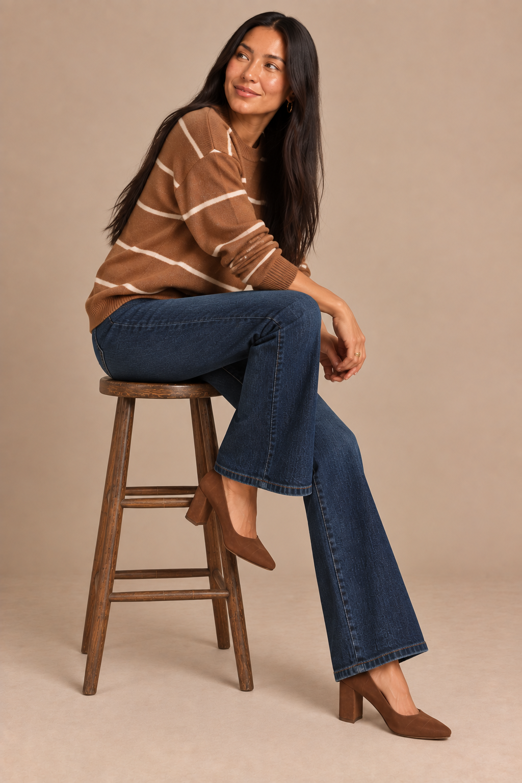 Lilah Striped Crewneck Sweater