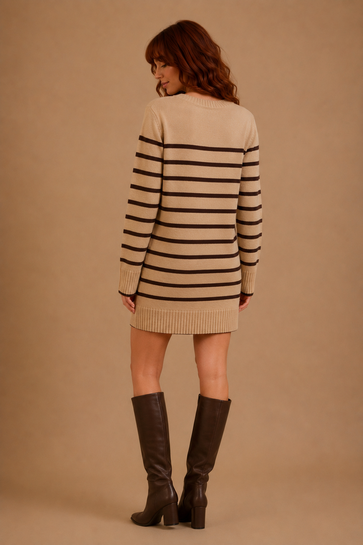 Tovina Striped Sweater Mini Dress