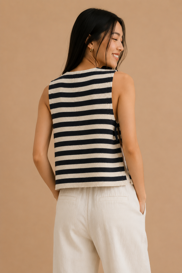 Evangeline Striped Vest