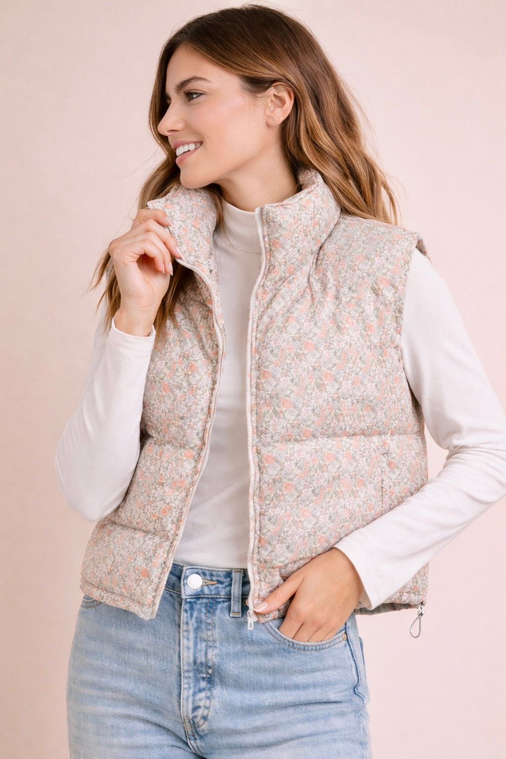 Noah Floral Puffer Vest