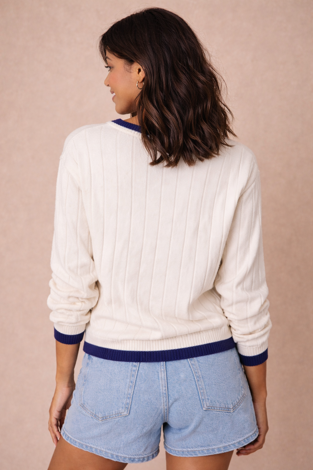 Vivian Striped Pocket Ribbed Sweater