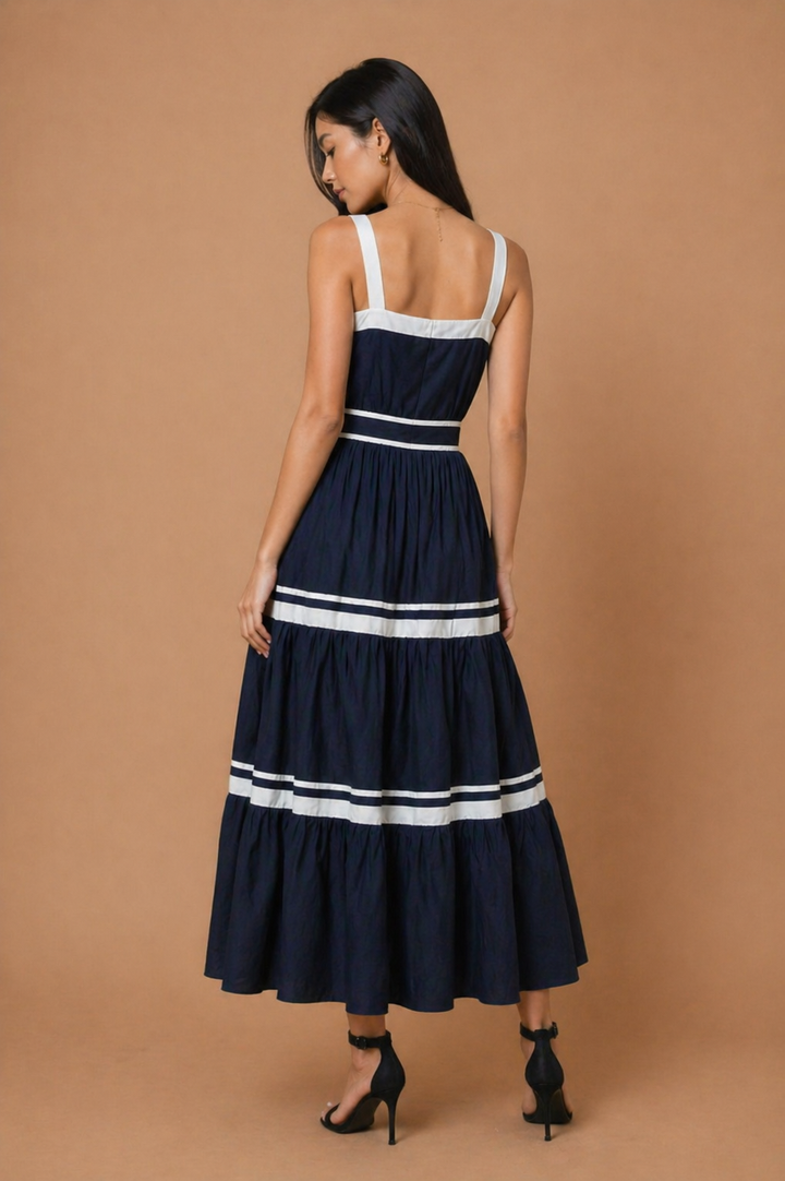 Giselle Solid Midi Dress