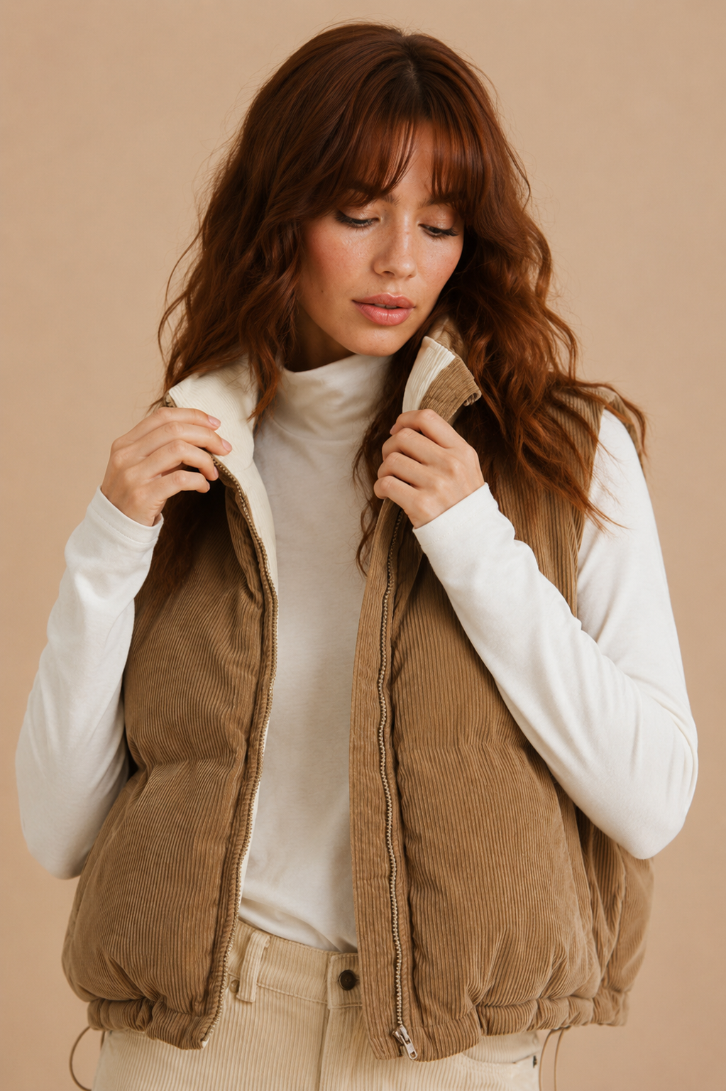 Gwen Corduroy Puffer Vest