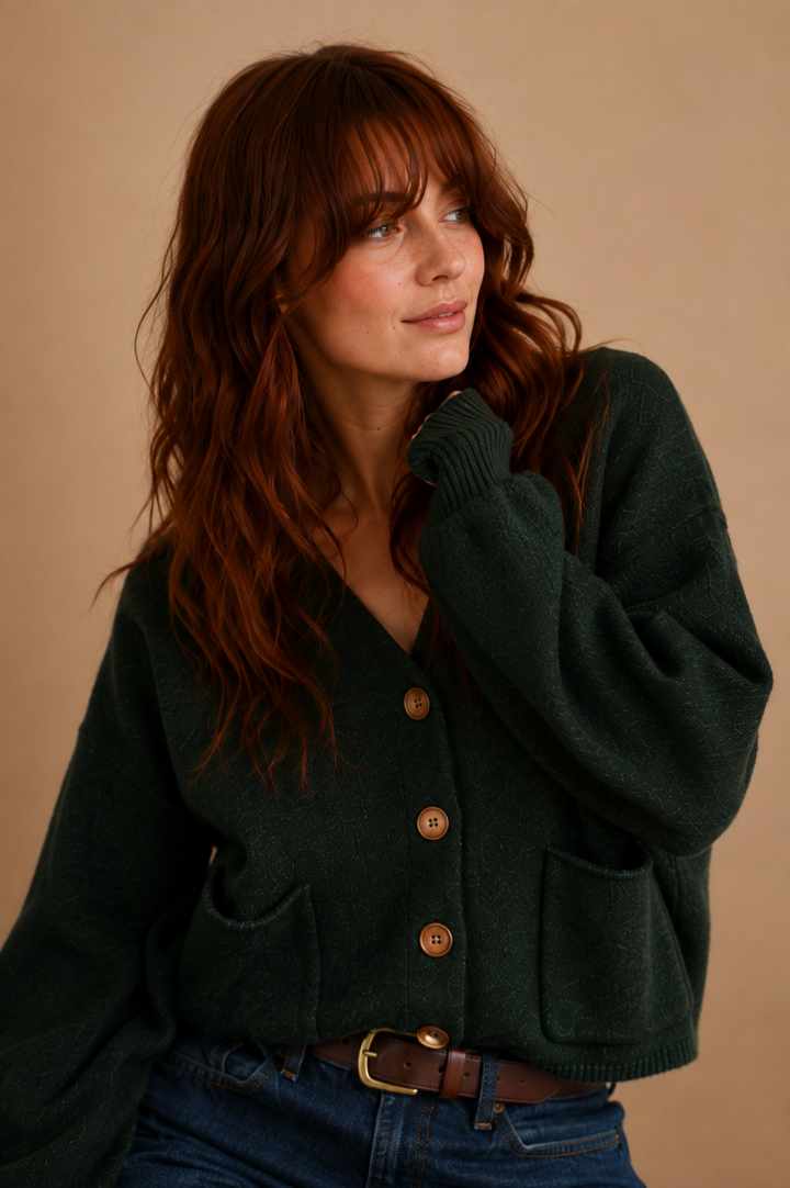 Dahlia V-Neck Button Up Cardigan Sweater