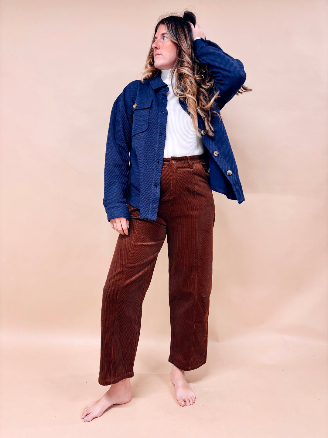 Mara Barrel Leg Corduroy Pant