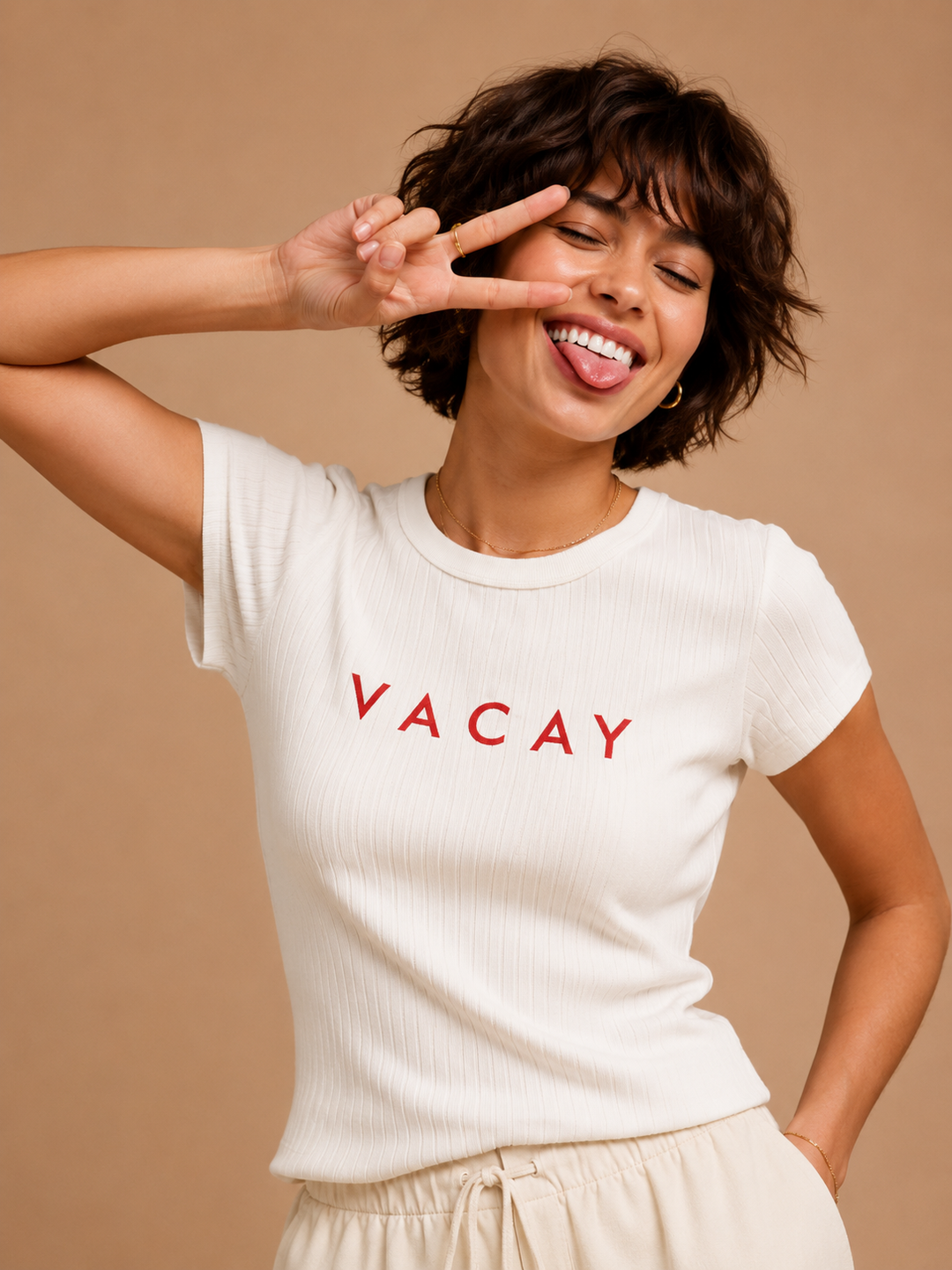 Delilah "Vacay" Ribbed Knit Top