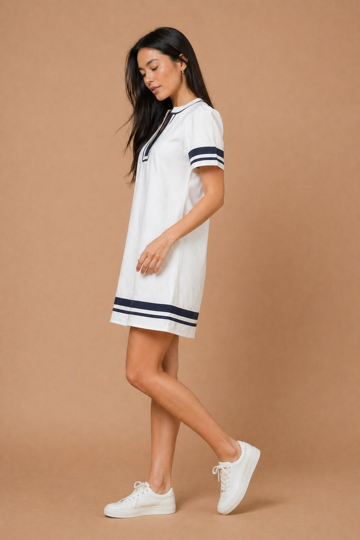 Delylah Solid Mini Dress