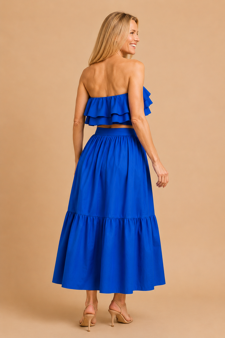 Genevieve Tiered Ruffle Tube Top