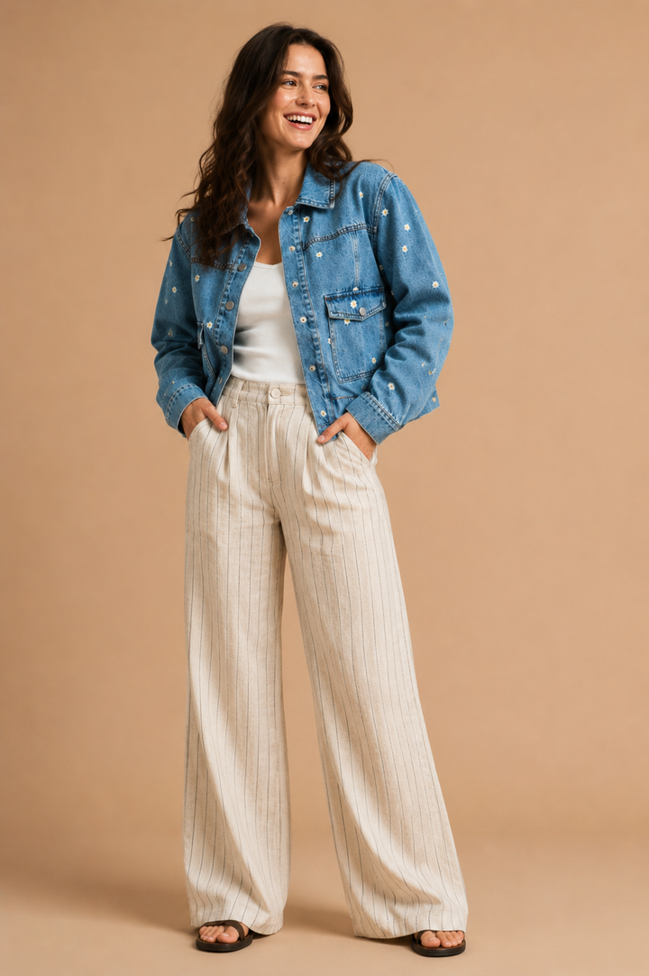 Vivienne Daisy Embroidered Denim Jacket